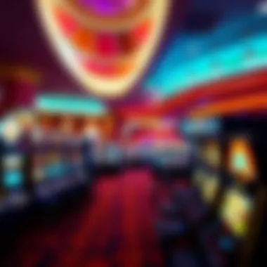 Gaming Floor at Winstar Casino Vibrant gaming floor filled with various slot machines and tables