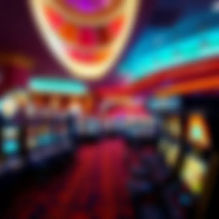 Gaming Floor at Winstar Casino Vibrant gaming floor filled with various slot machines and tables